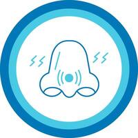 Congestion Blue Tone Circle Icon vector