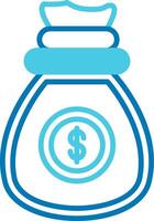 Money Blue Tone Circle Icon vector