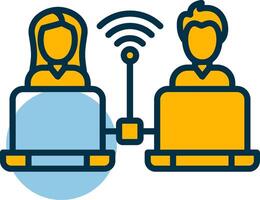 Remote Access Shapes Icon vector