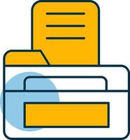 Open File Shapes Icon vector