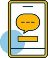 Phone Message Shapes Icon vector