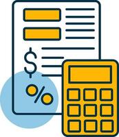 Expense Calculation Shapes Icon vector