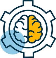Brain Functions Shapes Icon vector