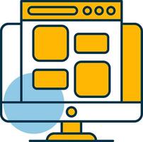 Website Template Shapes Icon vector