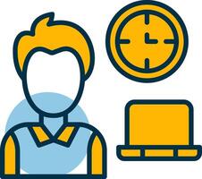 Working Hours Shapes Icon vector