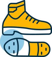 Tap Shoes Shapes Icon vector