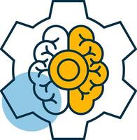 Brain Functions Shapes Icon vector