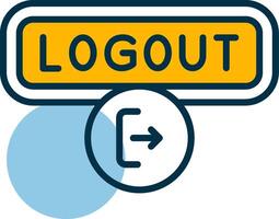 Logout Shapes Icon vector