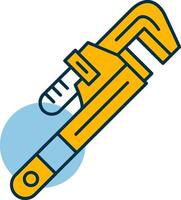 Pipe Wrench Shapes Icon vector