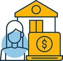 Work From Home Shapes Icon vector