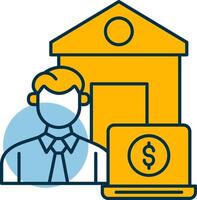 Work From Home Shapes Icon vector
