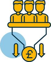 Sales PipeShapes Shapes Icon vector