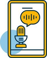 Voice Recognition Shapes Icon vector