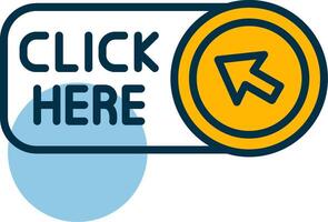 Click Here Shapes Icon vector