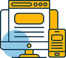 Responsive Design Shapes Icon vector