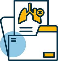 Tuberculosis Folder Shapes Icon vector