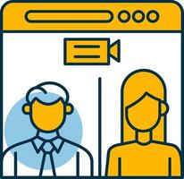 Web Conference Shapes Icon vector