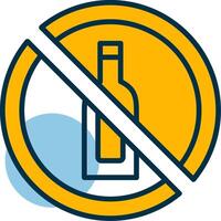No Alcohol Shapes Icon vector