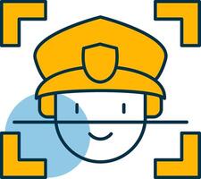 Face Recognition Shapes Icon vector
