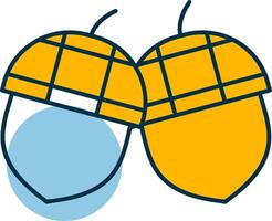 Acorn Shapes Icon vector