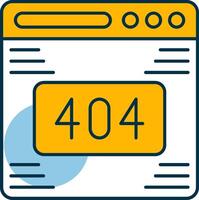 404 Error Shapes Icon vector