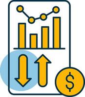 Sales Report Shapes Icon vector