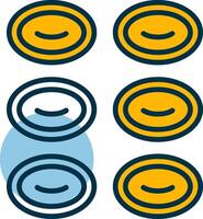 Red Blood Cells Shapes Icon vector