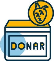 Heart Donar Shapes Icon vector