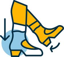 Step Back Shapes Icon vector