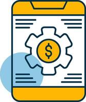 Banking App Settings Shapes Icon vector