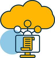 Cloud Service Shapes Icon vector