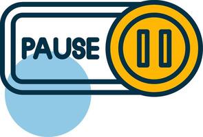 Pause Shapes Icon vector