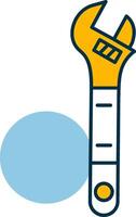 Adjustable Wrench Shapes Icon vector