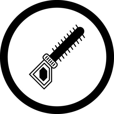 Hedge Trimmer Circle Icon