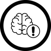 Brain Damage Circle Icon vector