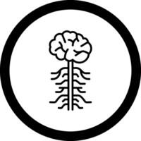 Nervous System Circle Icon vector