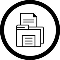 Open File Circle Icon vector