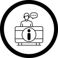 Information Desk Circle Icon vector