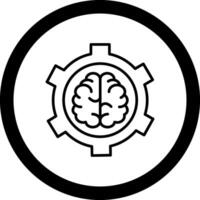 Brain Functions Circle Icon vector