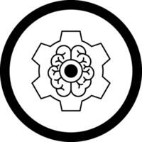 Brain Functions Circle Icon vector