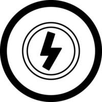 Lightning Circle Icon vector