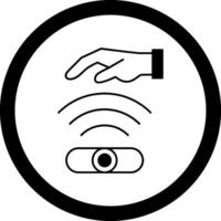 Hand Sensor Circle Icon vector