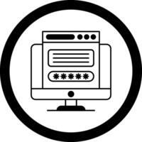 Password Circle Icon vector