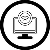 Internet Access Circle Icon vector