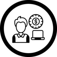 Freelancer Circle Icon vector