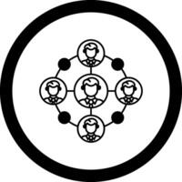 Remote Access Circle Icon vector