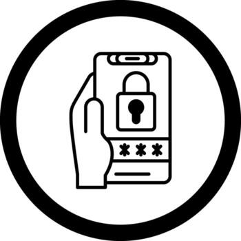 alfiler código circulo icono vector