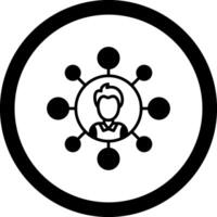 Remote Access Circle Icon vector
