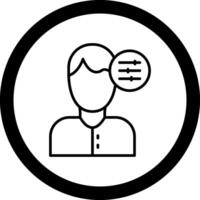 Self Control Circle Icon vector