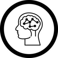 Neural Circuit Circle Icon vector